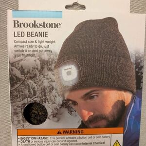 Brookstone Dark Brown LED Beanie